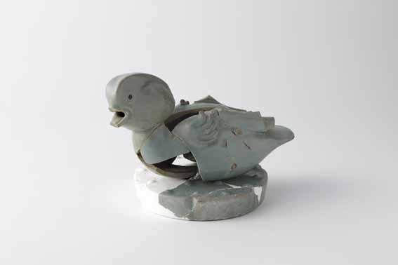 Ru Ware, Norther Song Dynasty. Cover of Mandarin Duck-shaped Incense Burner, 15.0 x 22.0 x 8.0 cm