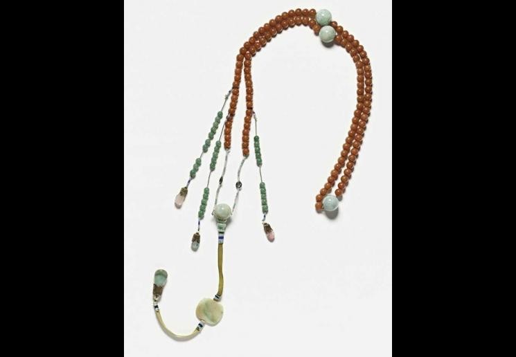 Court beads, carnelian, rose quartz, tourmaline and Burmese jade, 19th century, China. Gift of Colonel & Mrs John Young. All images Courtesy of Cantor Arts Center Collection