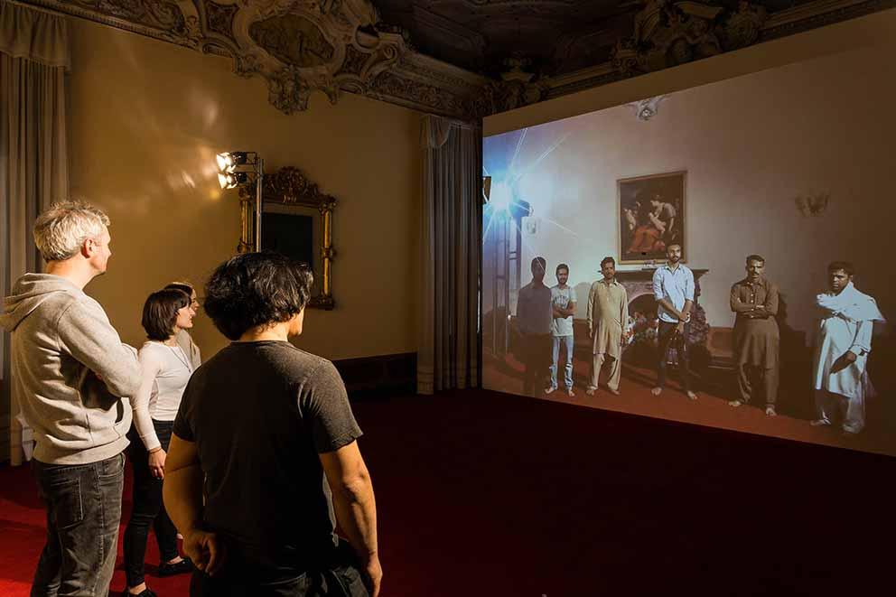 My East is Your West (2015) at the 56th Venice Biennale by Rashid Rana. Photo by Mark Blower