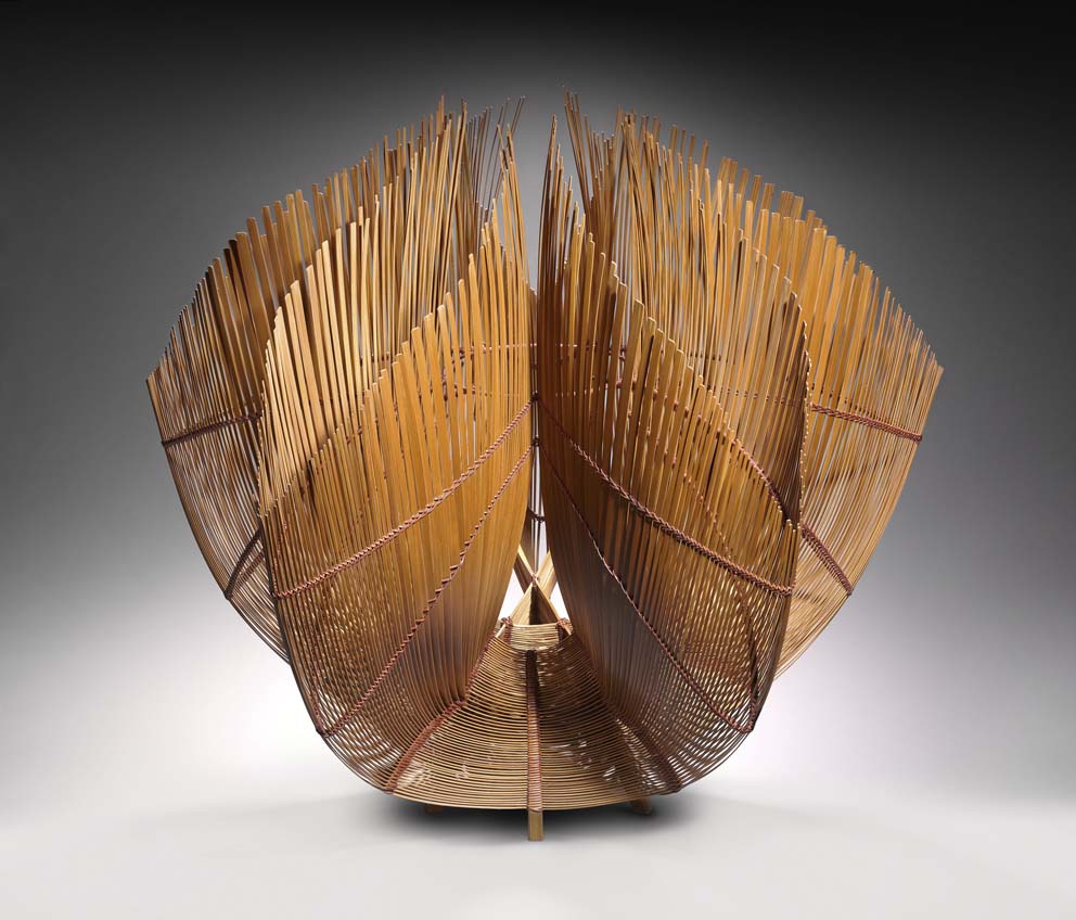 Fire (2011) by Yamaguchi Ryuun (b. 1940), Japanese timber bamboo (madake). All images Stanley and Mary Ann Snider Collection. Reproduced with permission. Photographs © Museum of Fine Arts, Boston