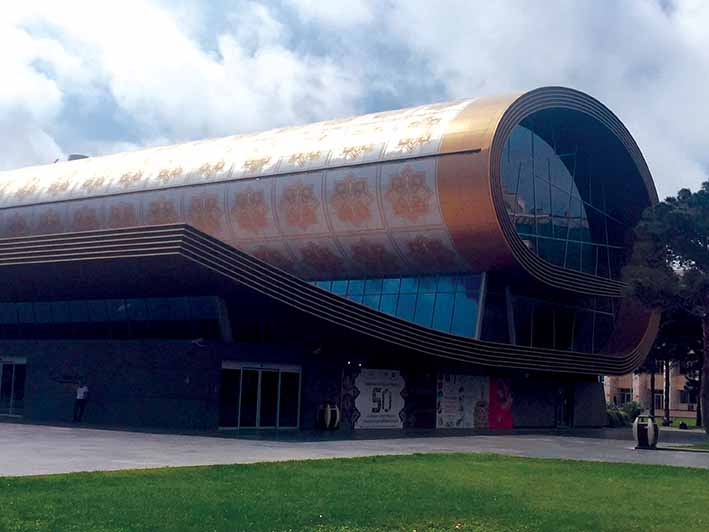 The Azerbaijan Carpet Museum in Baku, designed by Franz Janz