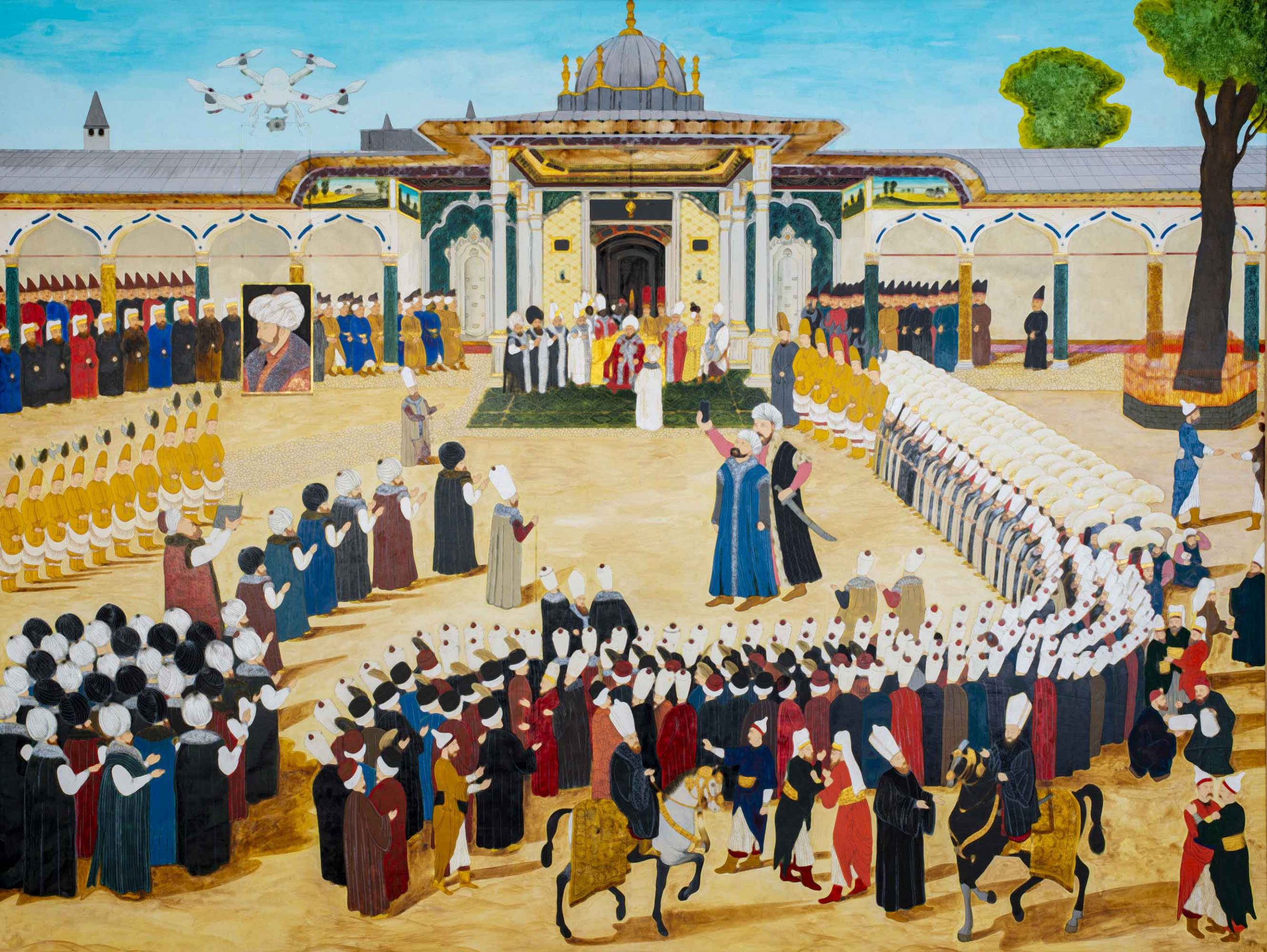 Sultan’s Accession to the Throne Ceremony with Drone (2018 ) by Halil Altındere