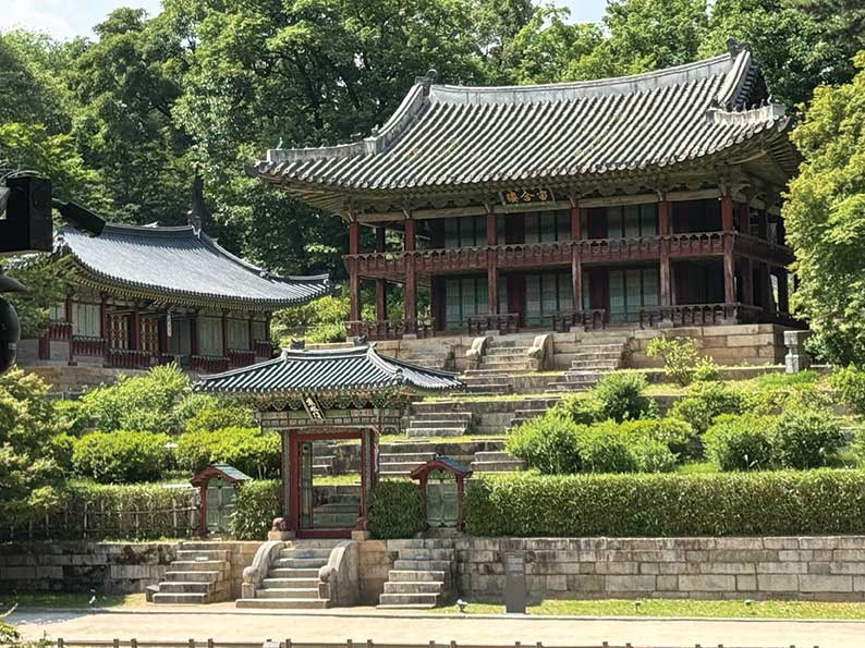 Buyongjeong pavilion and Gulanggak Royal Library in the Secret Garden