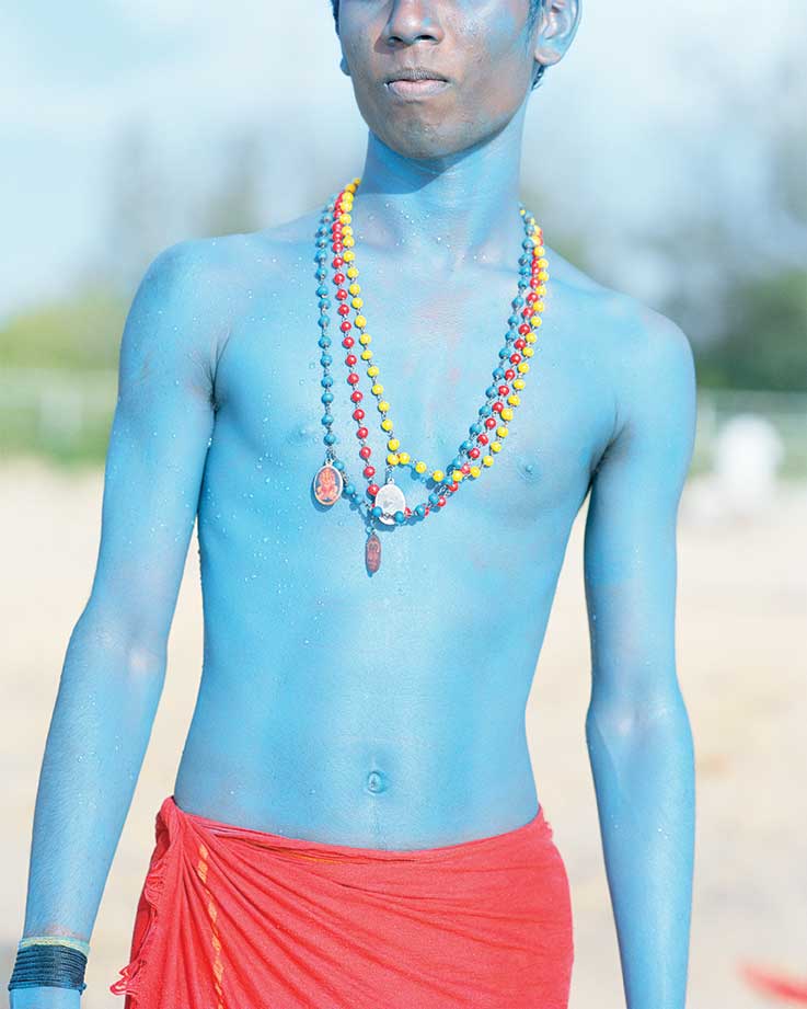 Demigod (2019) by Vasantha Yogananthan, Kulasekharapatnam, Tamil Nadu, India, archival Inkjet print from the digitalisation of silver negatives, on loan from the artist