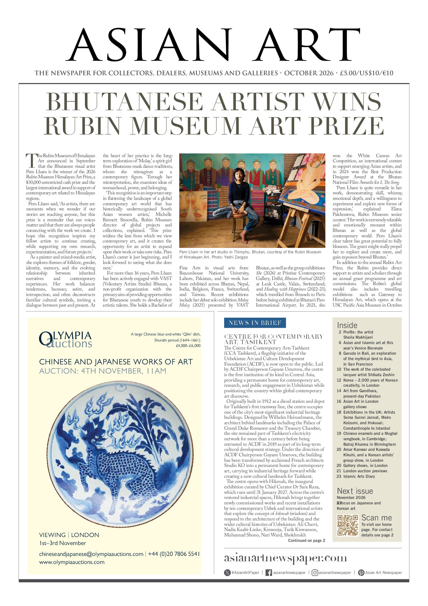 October Issues Asian Art Newspaper